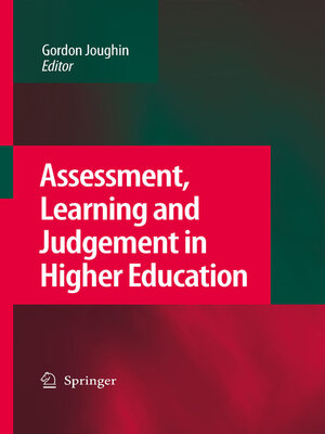 cover image of Assessment, Learning and Judgement in Higher Education